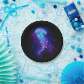 Levendige kleur gloeiende kwal papieren bordje (Feest)