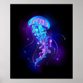 Levendige kleur gloeiende kwal poster (Voorkant)