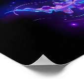 Levendige kleur gloeiende kwal poster (Hoek)