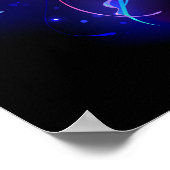 Levendige kleur gloeiende kwal poster (Hoek)