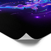 Levendige kleur gloeiende kwal poster (Hoek)