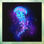 Levendige kleur gloeiende kwal raamsticker (Vel 3)