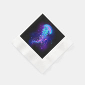 Levendige kleur gloeiende kwal servet (Hoek)