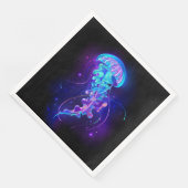 Levendige kleur gloeiende kwal servet (Hoek)