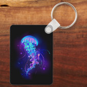 Levendige kleur gloeiende kwal sleutelhanger (Achterkant)