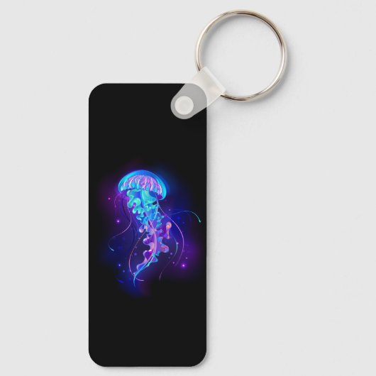 Levendige kleur gloeiende kwal sleutelhanger (Achterkant)