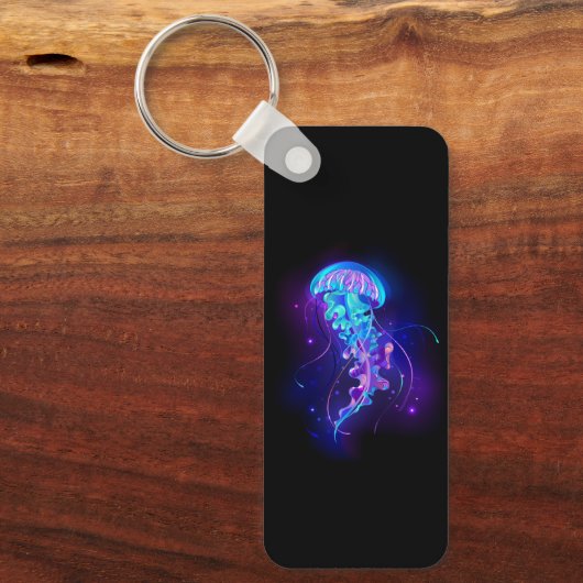 Levendige kleur gloeiende kwal sleutelhanger (Voorkant)