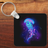 Levendige kleur gloeiende kwal sleutelhanger (Voorkant)
