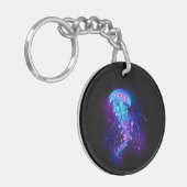 Levendige kleur gloeiende kwal sleutelhanger (Voorkant Links)