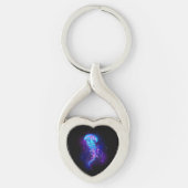 Levendige kleur gloeiende kwal sleutelhanger (Voorkant)