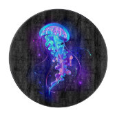 Levendige kleur gloeiende kwal snijplank (Voorkant)