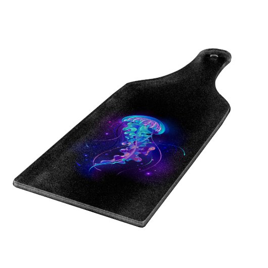 Levendige kleur gloeiende kwal snijplank (Hoek)