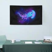 Levendige kleur gloeiende kwal spandoek (Beurs)