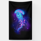 Levendige kleur gloeiende kwal spandoek (Verticaal)