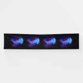 Levendige kleur gloeiende kwal spandoek (Horizontaal)