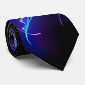 Levendige kleur gloeiende kwal stropdas (Opgerold)