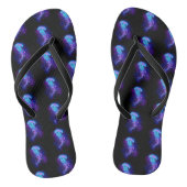 Levendige kleur gloeiende kwal teenslippers (Voetbed)