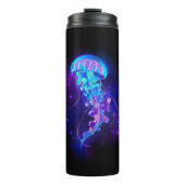 Levendige kleur gloeiende kwal thermosbeker (Voorkant)