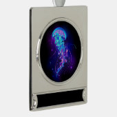 Levendige kleur gloeiende kwal verzilverd banner ornament (Rechts)