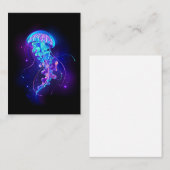 Levendige kleur gloeiende kwal visitekaartje (Voorkant / Achterkant)