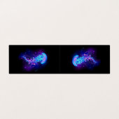 Levendige kleur gloeiende kwal visitekaartje (Buitenkant ongevouwen)