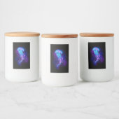 Levendige kleur gloeiende kwal voedselcontainer etiket (Flessen)