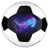 Levendige kleur gloeiende kwal voetbal (Gedraaid)