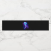 Levendige kleur gloeiende kwal waterfles etiket (Enkel label)