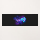 Levendige kleur gloeiende kwal yogamat (Achterkant (horizontaal))