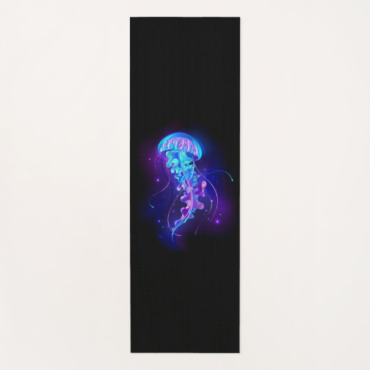 Levendige kleur gloeiende kwal yogamat (Voorkant)