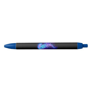 Levendige kleur gloeiende kwal zwarte inkt pen