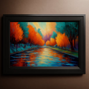 Levendige kleur Landschap Fauvisme Impressionist 3 Poster