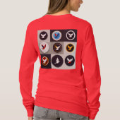 Levendige Kleur Logo Gedrukt T-Shirt voor Vrouwen (Achterkant)