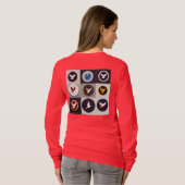 Levendige Kleur Logo Gedrukt T-Shirt voor Vrouwen (Achterkant volledig)