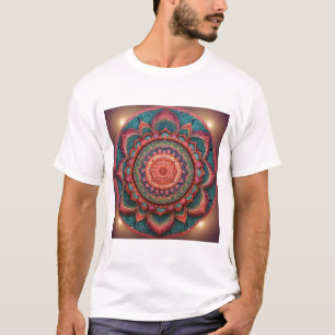 Levendige kleur Mandala T-shirt