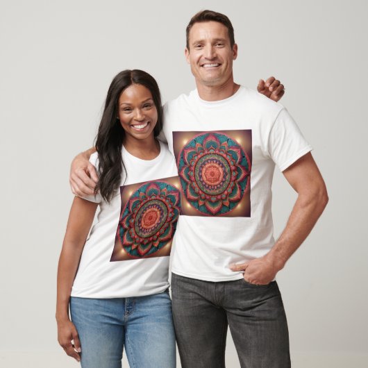Levendige kleur Mandala T-shirt (Unisex)