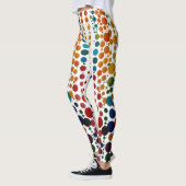 Levendige kleur Polka Dots Leggings (Links)