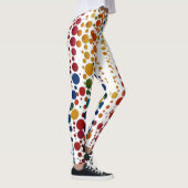 Levendige kleur Polka Dots Leggings (Rechts)