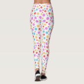 Levendige kleur Polka Dots Leggings (Achterkant)