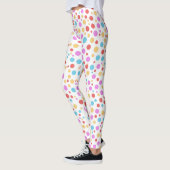 Levendige kleur Polka Dots Leggings (Links)
