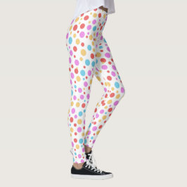 Levendige kleur Polka Dots Leggings