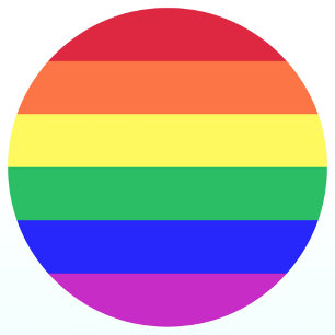 Levendige Kleur Regenboog Strepen Gay Pride Vlag Ronde Sticker