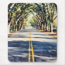 Levendige kleur schilderachtig landschap Mousepad