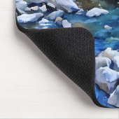 Levendige kleur schilderachtig rotsachtige stroom  muismat (Hoek)