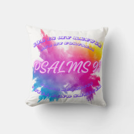 Levendige kleur spatten Psalm 91 Kussen