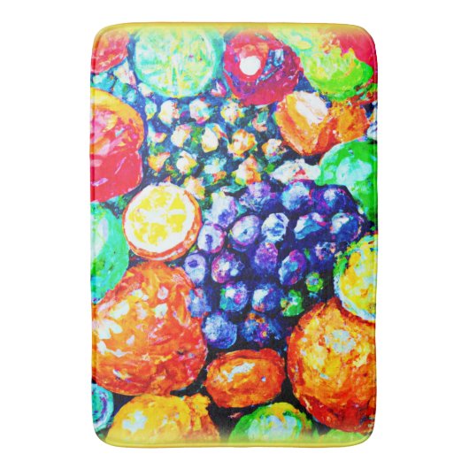 Levendige kleur van vruchten. Bestel nu Badmat (Voorkant Verticaal)
