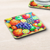 Levendige kleur van vruchten. Bestel nu Bier Onderzetter (Linkerzijde)