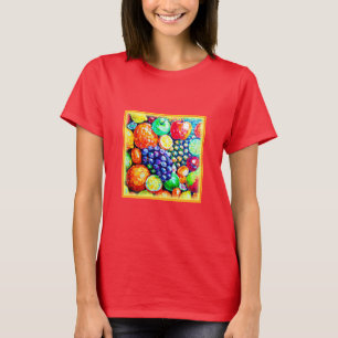 Levendige kleur van vruchten. Bestel nu T-shirt