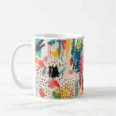 Levendige kleuren Abstract patroon Koffiemok (Links)