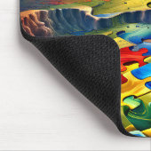 Levendige kleuren Autisme Moeder Mousepad Muismat (Hoek)